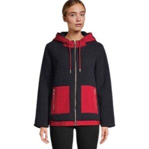 NWOT Tommy Hilfiger Nylon Pocket Faux Shearling Jacket